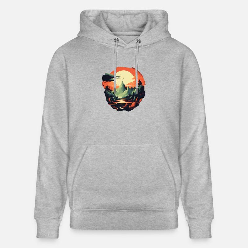 Paysage - Sweat à capuche bio CRUISER Stanley/Stella Unisexe - gris chiné