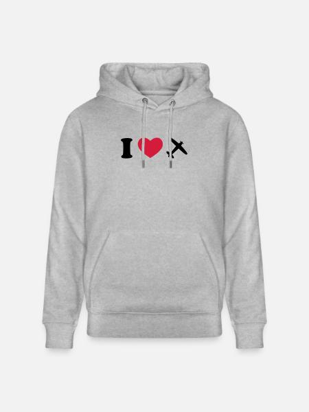 flugzeug - Stanley/Stella Unisex Bio-Hoodie CRUISER - Grau meliert