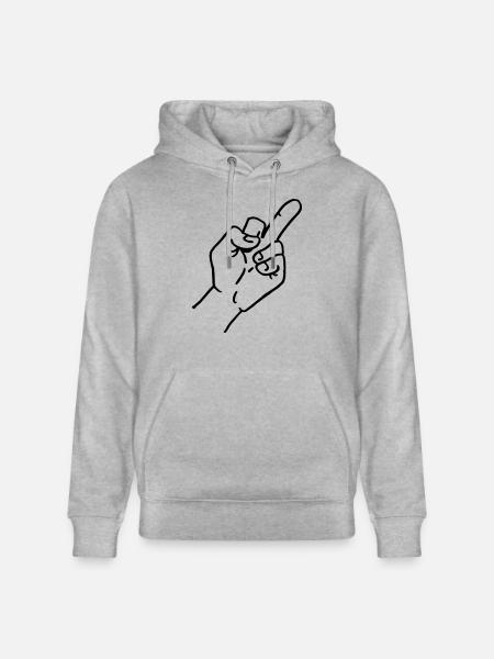 Doigt d'honneur - Sweat à capuche bio CRUISER Stanley/Stella Unisexe - gris chiné