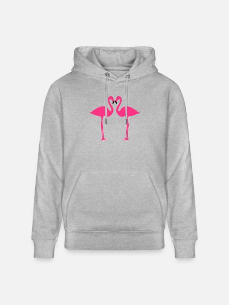 Flamingos 2farbig - Stanley/Stella Unisex Bio-Hoodie CRUISER - Grau meliert
