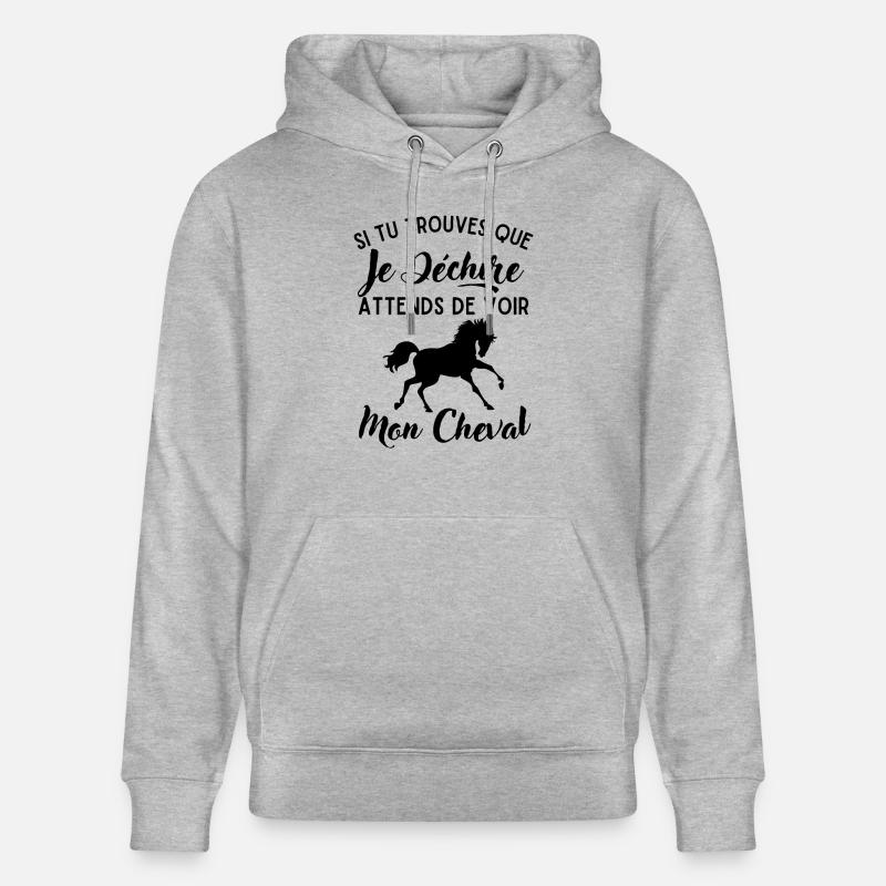 Mon cheval qui déchire 1 - Sweat à capuche bio CRUISER Stanley/Stella Unisexe - gris chiné
