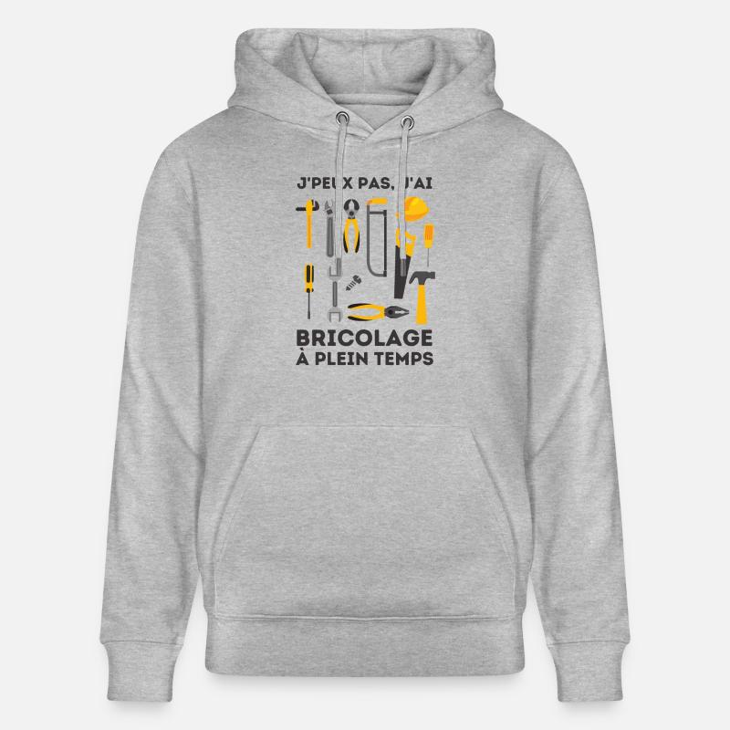 Bricoleur à plein temps - Sweat à capuche bio CRUISER Stanley/Stella Unisexe - gris chiné