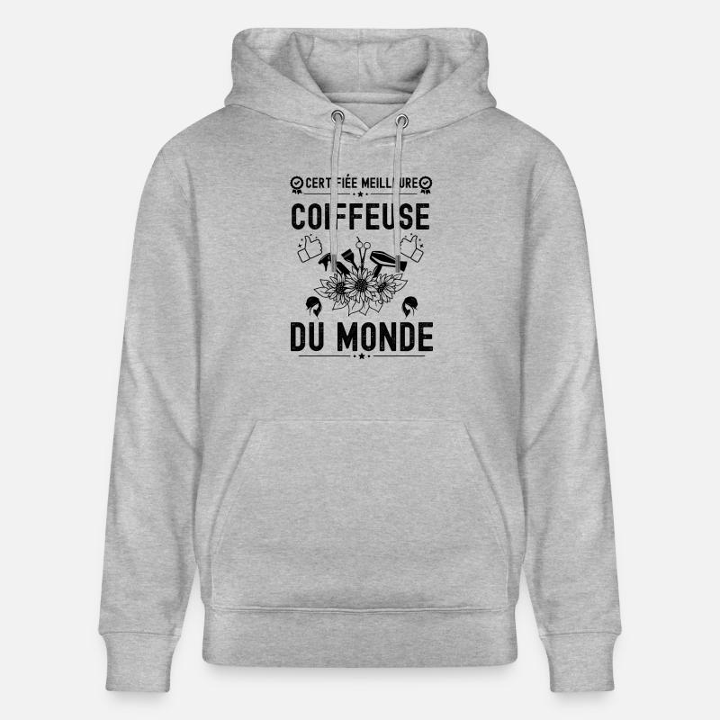 Coiffeuse - Sweat à capuche bio CRUISER Stanley/Stella Unisexe - gris chiné