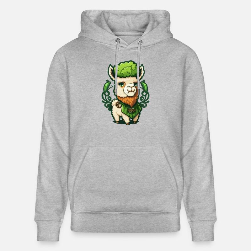 Doux Lama de la Saint-Patrick - Sweat à capuche bio CRUISER Stanley/Stella Unisexe - gris chiné