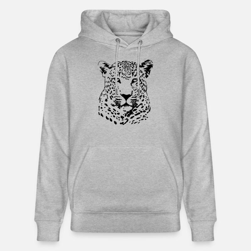 Leopard - Sweat à capuche bio CRUISER Stanley/Stella Unisexe - gris chiné