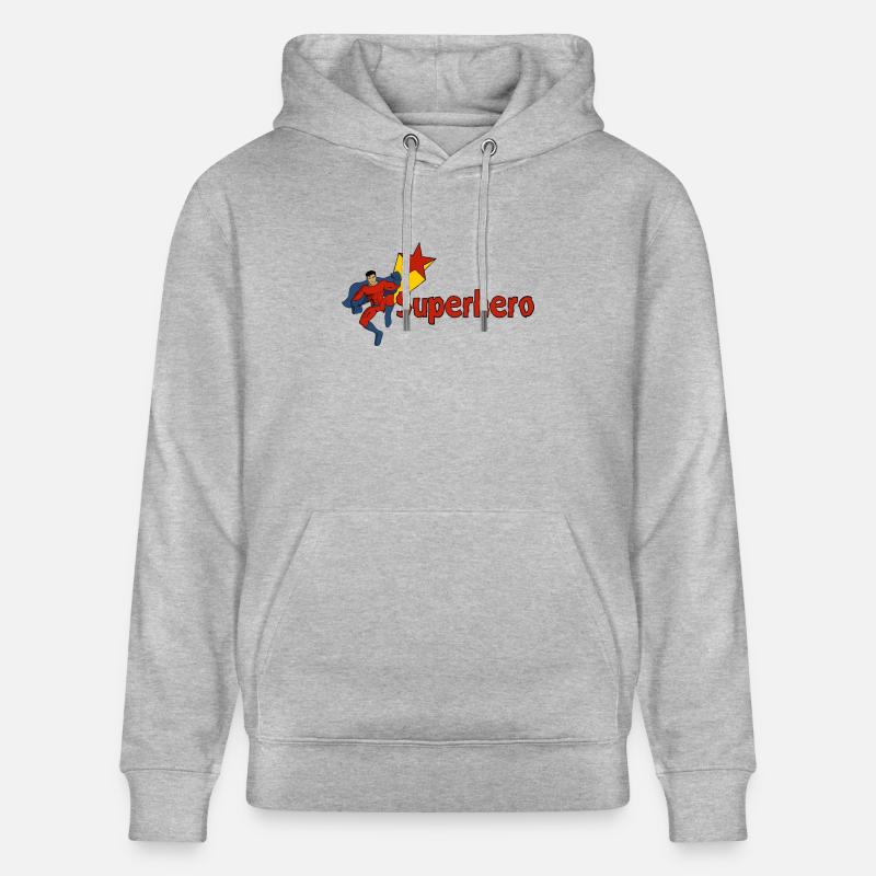 Superhero Comic Superheld - Ideale Geschenkidee - Stanley/Stella Unisex Bio-Hoodie CRUISER  - Grau meliert
