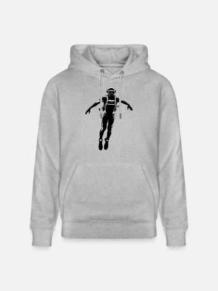 Diver - Hobby / Sport Sticker - Stanley/Stella CRUISER Unisex Organic Hoodie - heather grey