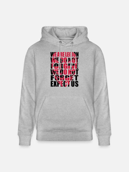 Anonymous Motto Shadow - Stanley/Stella CRUISER Unisex Organic Hoodie - heather grey
