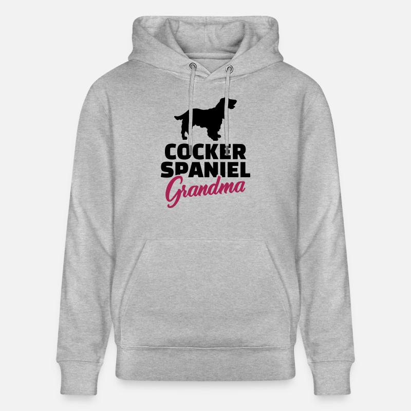 Cocker Spaniel - Sweat à capuche bio CRUISER Stanley/Stella Unisexe - gris chiné