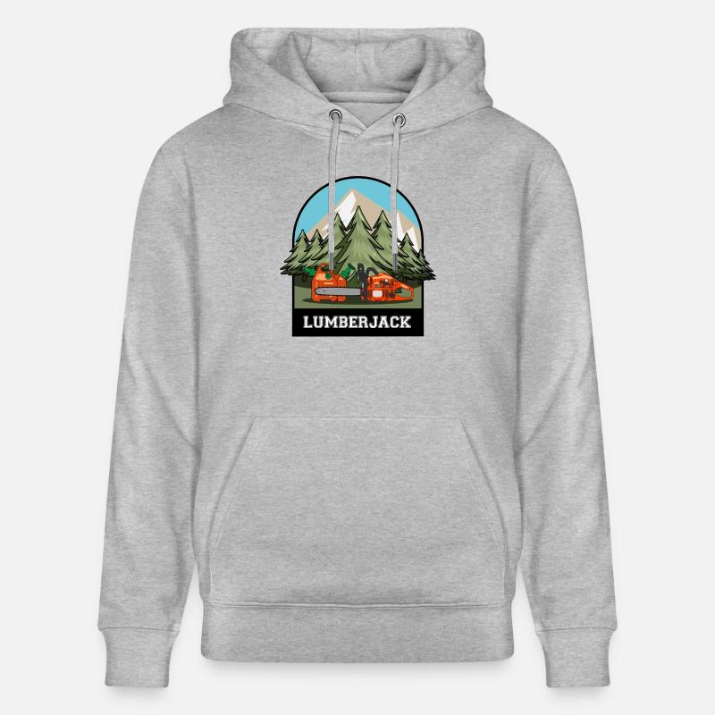 Bûcheron - Tronçonneuse - Sweat à capuche bio CRUISER Stanley/Stella Unisexe - gris chiné