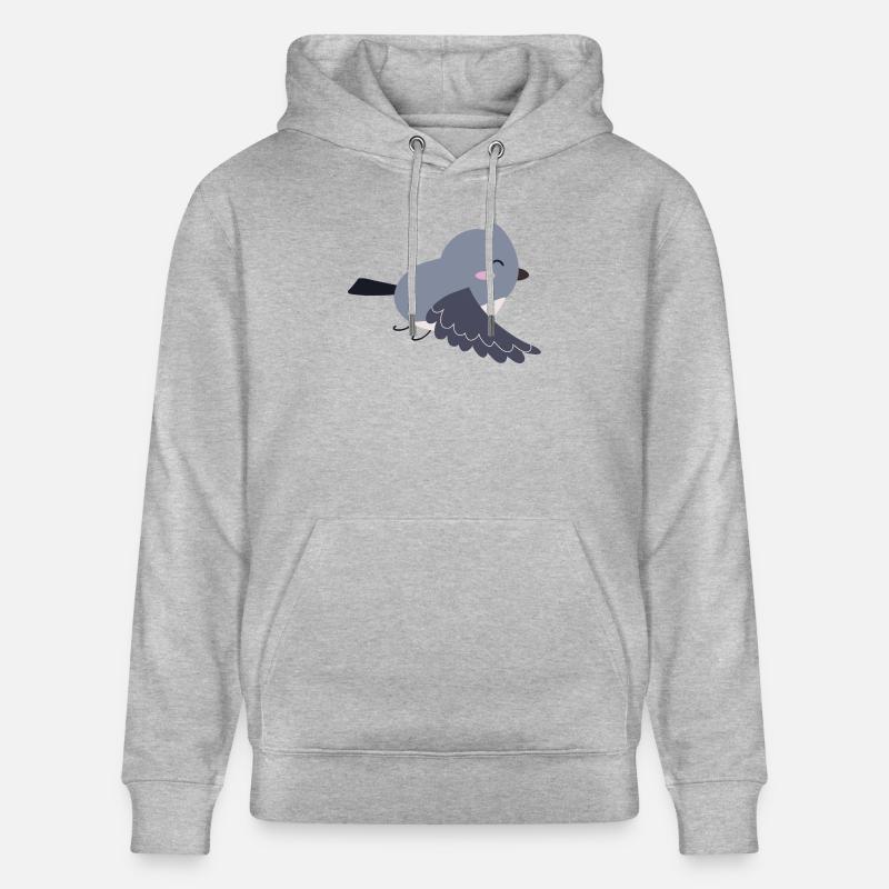 Süßer Vogel Geschenkidee - Stanley/Stella Unisex Bio-Hoodie CRUISER  - Grau meliert