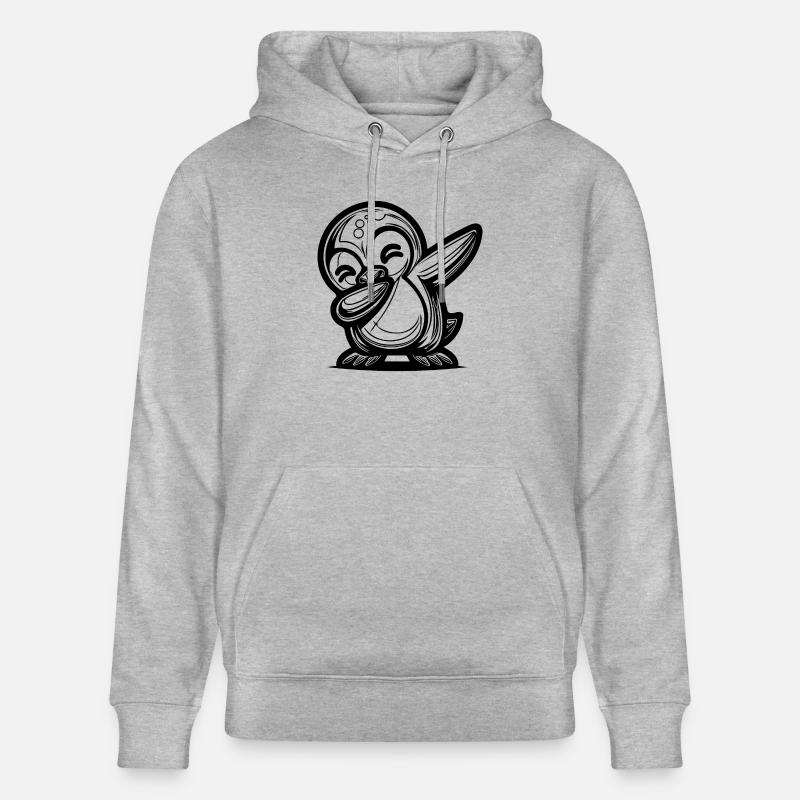 Süsser Pinguin Kleiner Dabbing Pinguin - Stanley/Stella Unisex Bio-Hoodie CRUISER  - Grau meliert