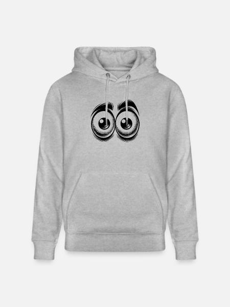 Roliga ögon med en fixerad blick - Ekologisk luvtröja CRUISER unisex från Stanley/Stella - gråmelerad