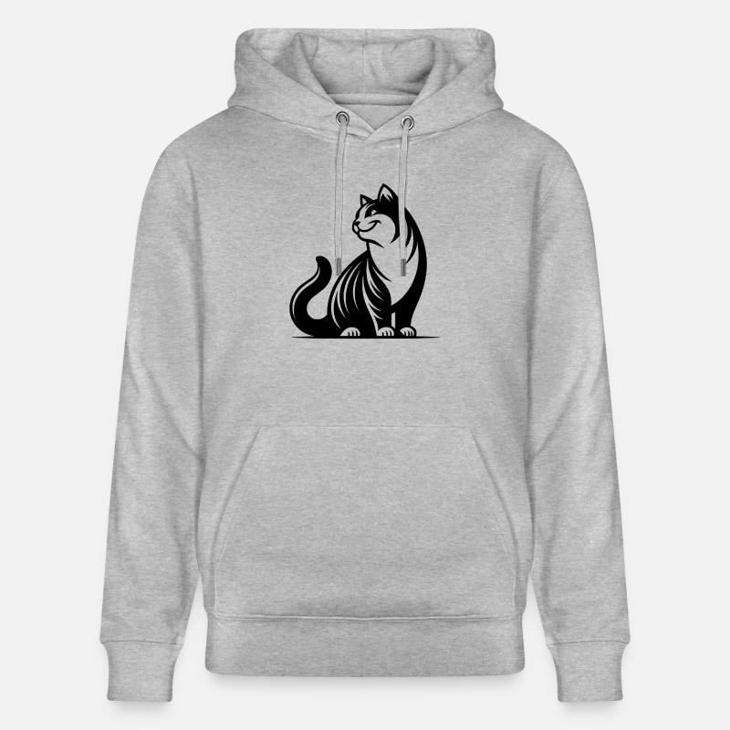 Chat ronronnant au look mignon - Sweat à capuche bio CRUISER Stanley/Stella Unisexe - gris chiné