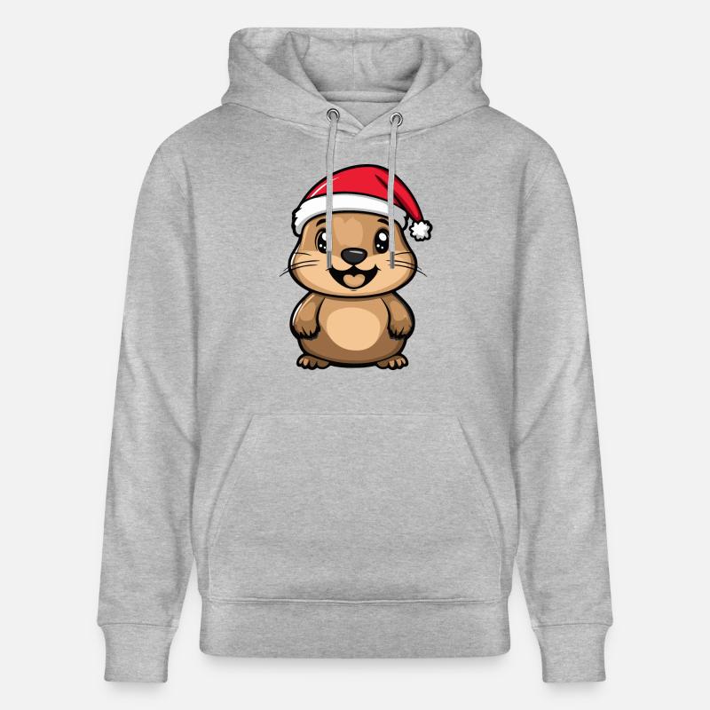 Noël du castor - Sweat à capuche bio CRUISER Stanley/Stella Unisexe - gris chiné