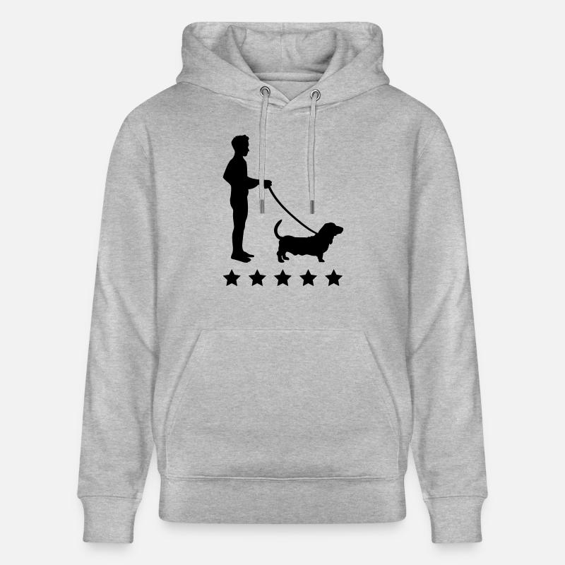 gassi_gehen_sterne_c1 - Sweat à capuche bio CRUISER Stanley/Stella Unisexe - gris chiné
