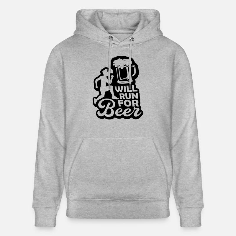 Course à la bière - Sweat à capuche bio CRUISER Stanley/Stella Unisexe - gris chiné