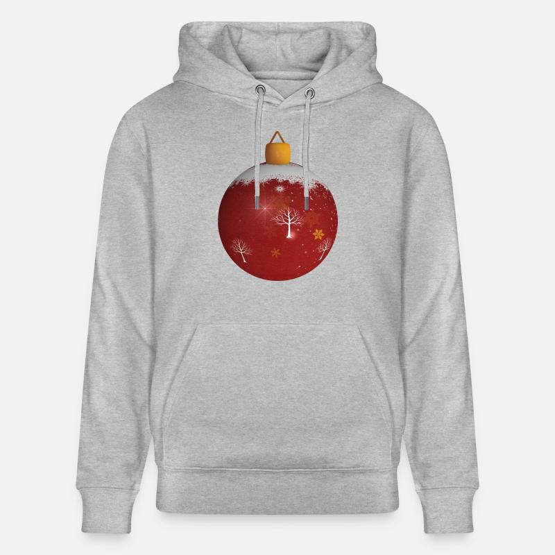 boule de noël rouge - Sweat à capuche bio CRUISER Stanley/Stella Unisexe - gris chiné