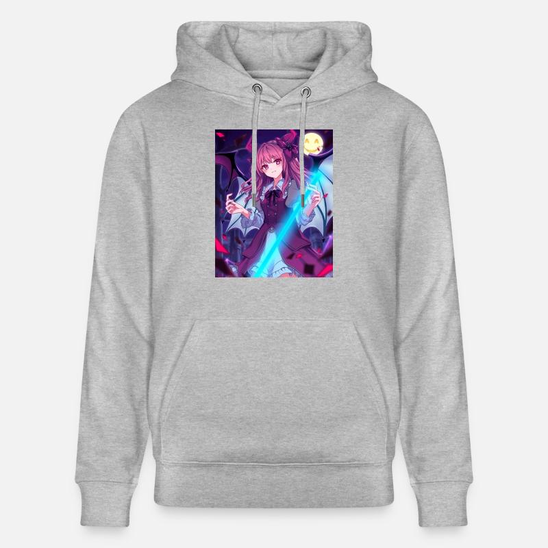 Conception d’anime Hellow - Sweat à capuche bio CRUISER Stanley/Stella Unisexe - gris chiné