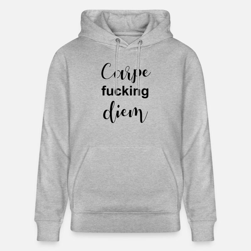 Carpe baise diem - Sweat à capuche bio CRUISER Stanley/Stella Unisexe - gris chiné