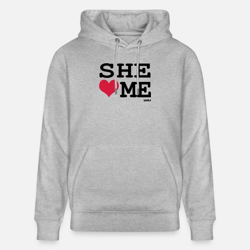 elle m'aime par wam - Sweat à capuche bio CRUISER Stanley/Stella Unisexe - gris chiné
