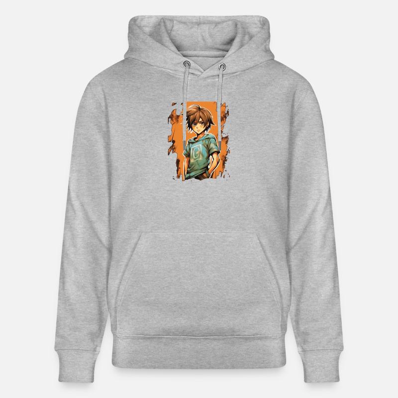 Garçon d’anime - Sweat à capuche bio CRUISER Stanley/Stella Unisexe - gris chiné