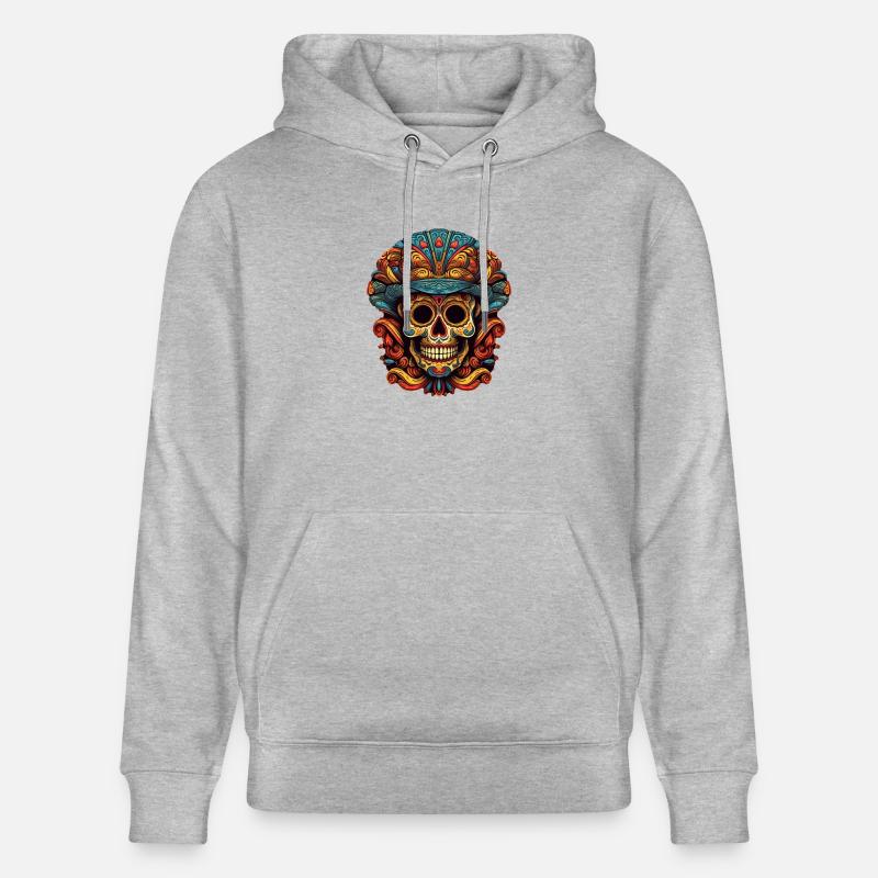Crâne de Cinco de Mayo - Sweat à capuche bio CRUISER Stanley/Stella Unisexe - gris chiné