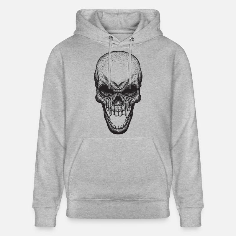 Crâne dot - Sweat à capuche bio CRUISER Stanley/Stella Unisexe - gris chiné