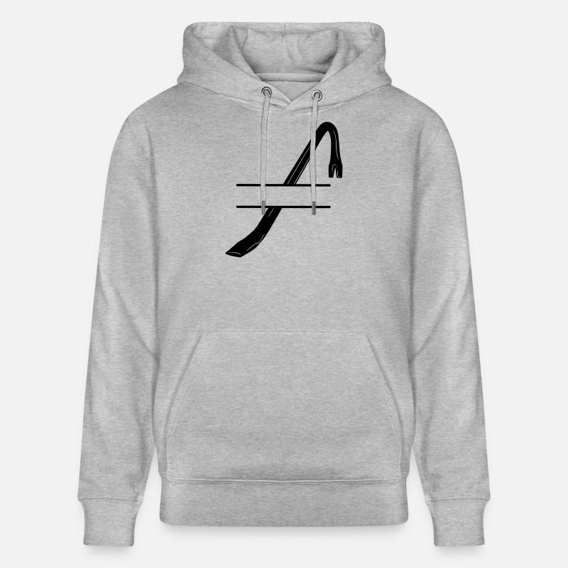 Logo cambrioleur Pied-de-biche ou pied-de-biche - Sweat à capuche bio CRUISER Stanley/Stella Unisexe - gris chiné