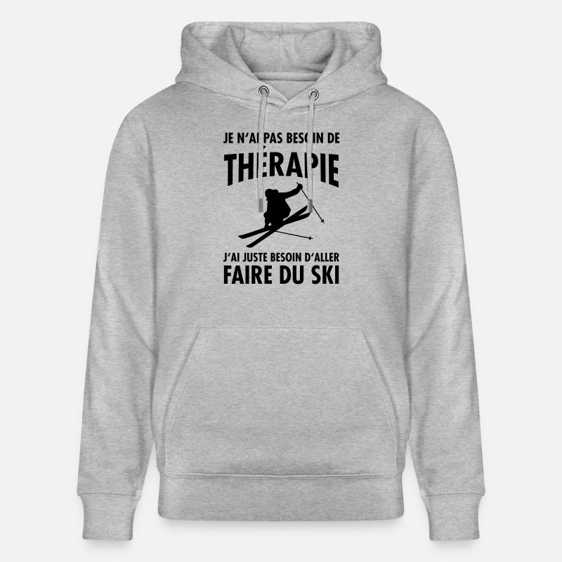 Thérapie - Ski - Sweat à capuche bio CRUISER Stanley/Stella Unisexe - gris chiné