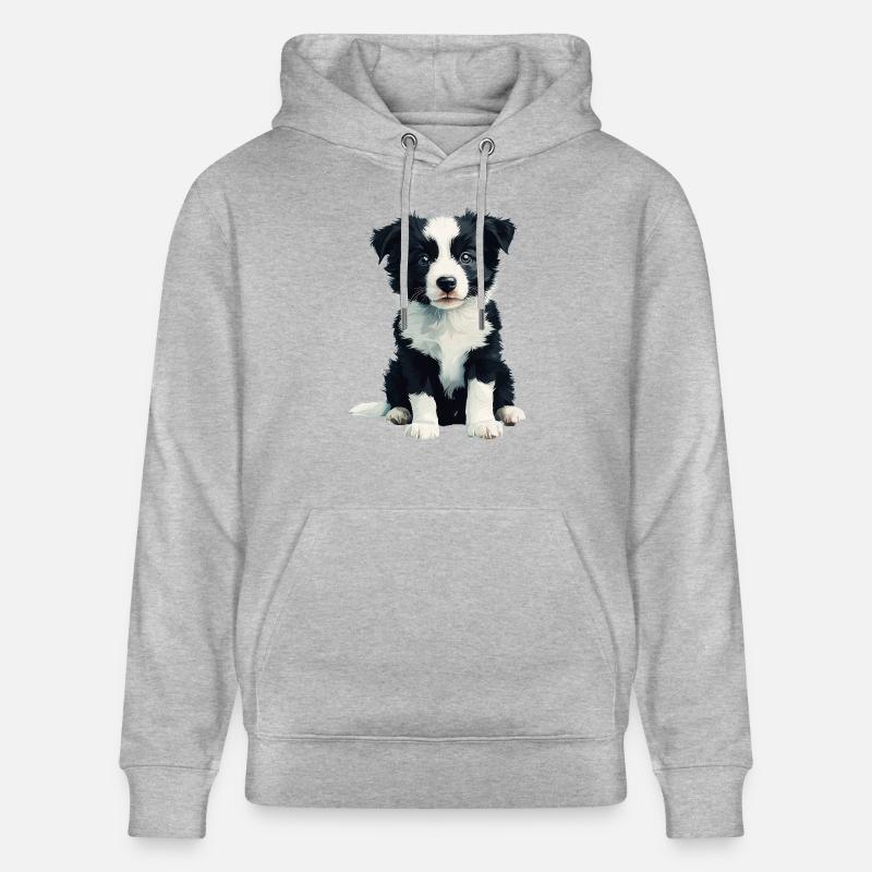 Border Collie bébé - Sweat à capuche bio CRUISER Stanley/Stella Unisexe - gris chiné