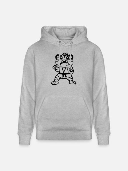 Judotiger - Stanley/Stella Unisex Bio-Hoodie CRUISER  - Grau meliert
