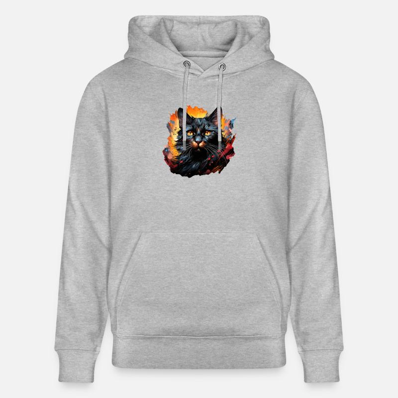 Chat - Sweat à capuche bio CRUISER Stanley/Stella Unisexe - gris chiné