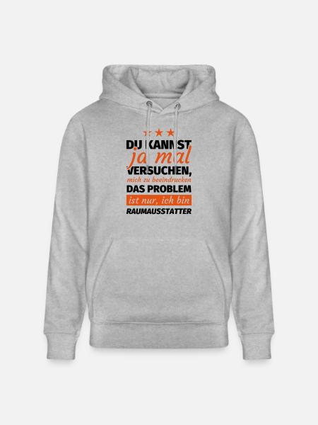Raumausstatter - Stanley/Stella Unisex Bio-Hoodie CRUISER - Grau meliert
