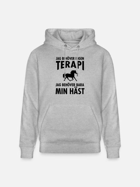 Terapi Min Häst - Stanley/Stella CRUISER Unisex Organic Hoodie - heather grey