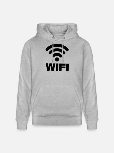 WIFI connection - Stanley/Stella CRUISER Unisex Organic Hoodie - heather grey