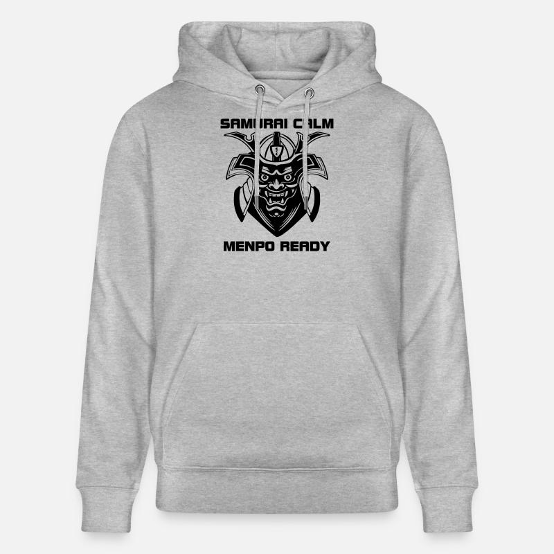 Samurai Calm – Menpo Ready - Sweat à capuche bio CRUISER Stanley/Stella Unisexe - gris chiné