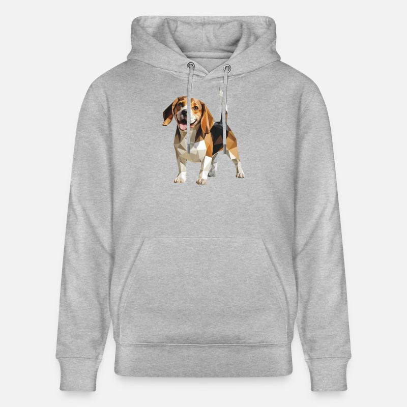 Beagle - Cool Low Poly Logo - Sweat à capuche bio CRUISER Stanley/Stella Unisexe - gris chiné