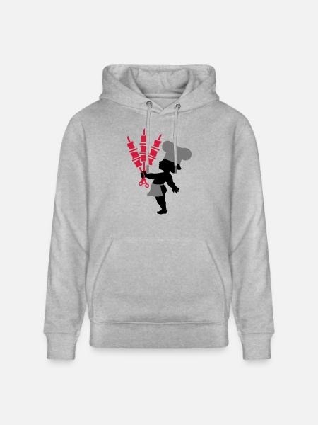 Cupido Koch Shashlik - Stanley/Stella Unisex Bio-Hoodie CRUISER  - Grau meliert