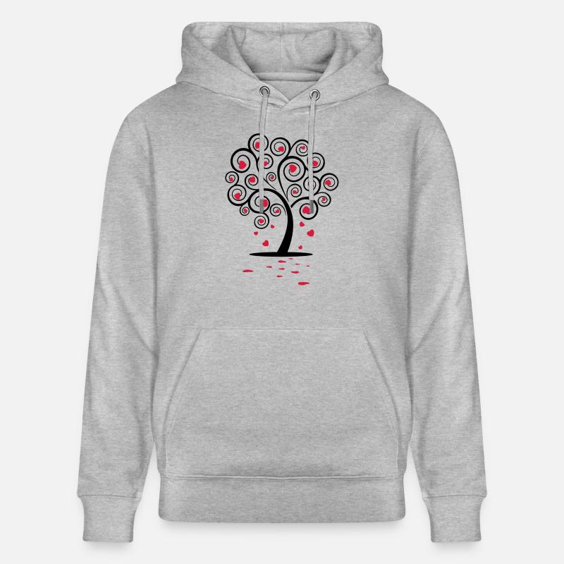 Arbre d'amour - Sweat à capuche bio CRUISER Stanley/Stella Unisexe - gris chiné