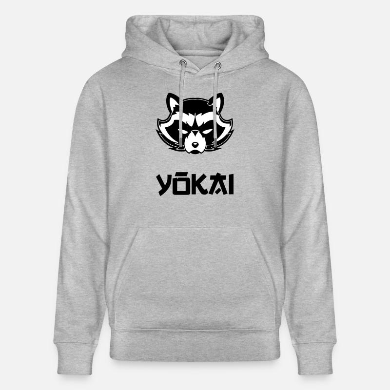 yokai blak - Sweat à capuche bio CRUISER Stanley/Stella Unisexe - gris chiné