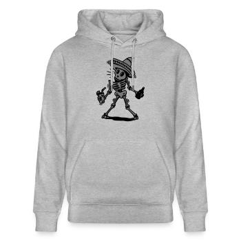 tequila - Stanley/Stella Unisex Bio-Hoodie CRUISER  - Grau meliert - Vorne - Alina (178cm) & Michal (187cm)