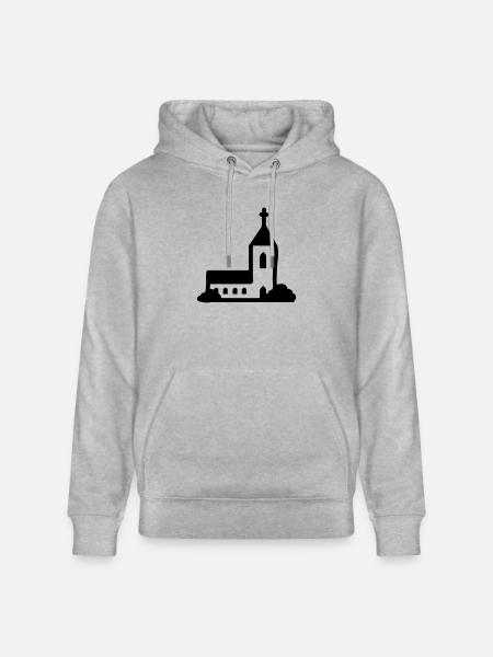 Kirche - line - Stanley/Stella Unisex Bio-Hoodie CRUISER - Grau meliert