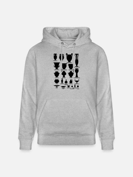Antike Vasen mit Beschriftung - Stanley/Stella Unisex Bio-Hoodie CRUISER  - Grau meliert