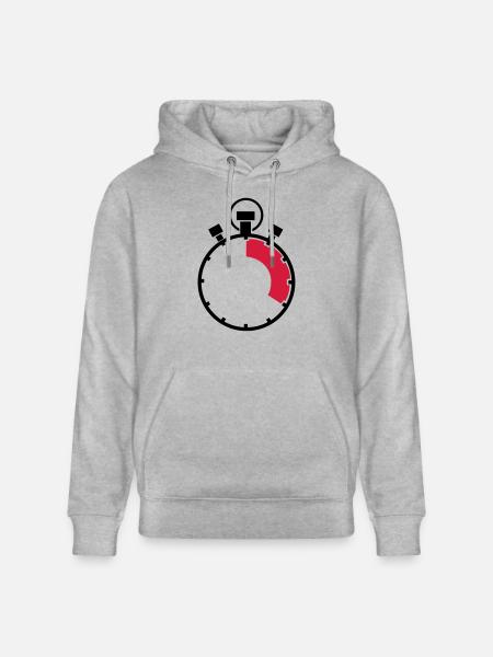 stopuhr_02 - Stanley/Stella Unisex Bio-Hoodie CRUISER  - Grau meliert