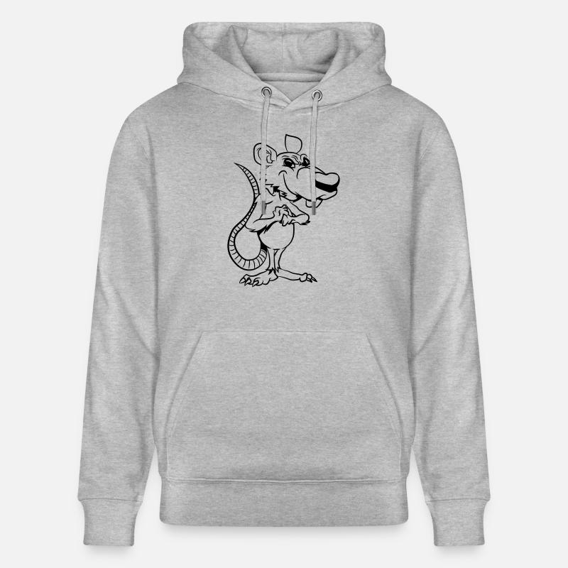 Rat méchant en commun - Sweat à capuche bio CRUISER Stanley/Stella Unisexe - gris chiné