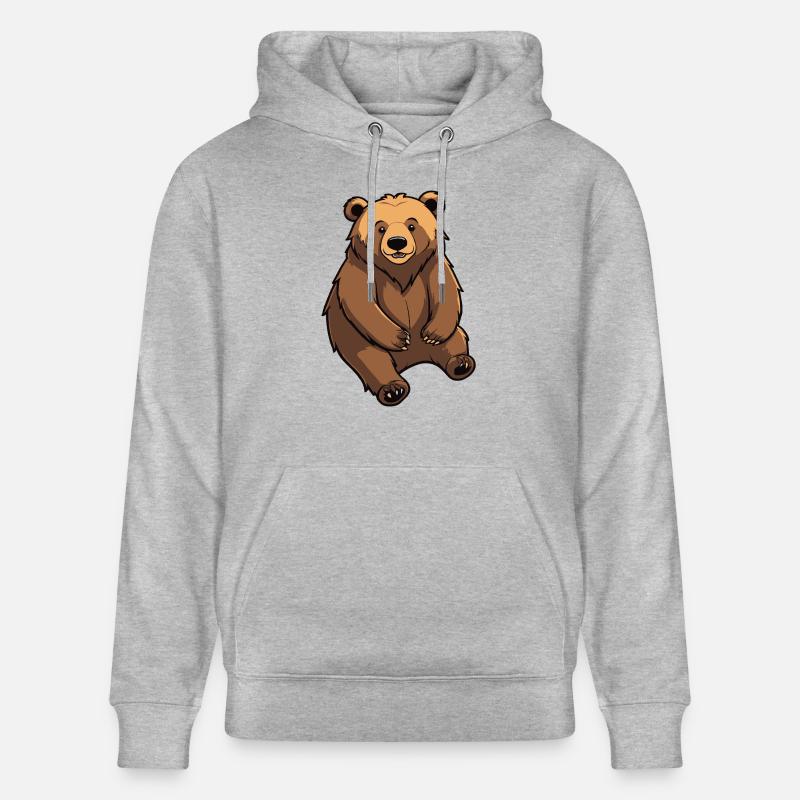 Ours mignon - Conception d’animaux - Sweat à capuche bio CRUISER Stanley/Stella Unisexe - gris chiné