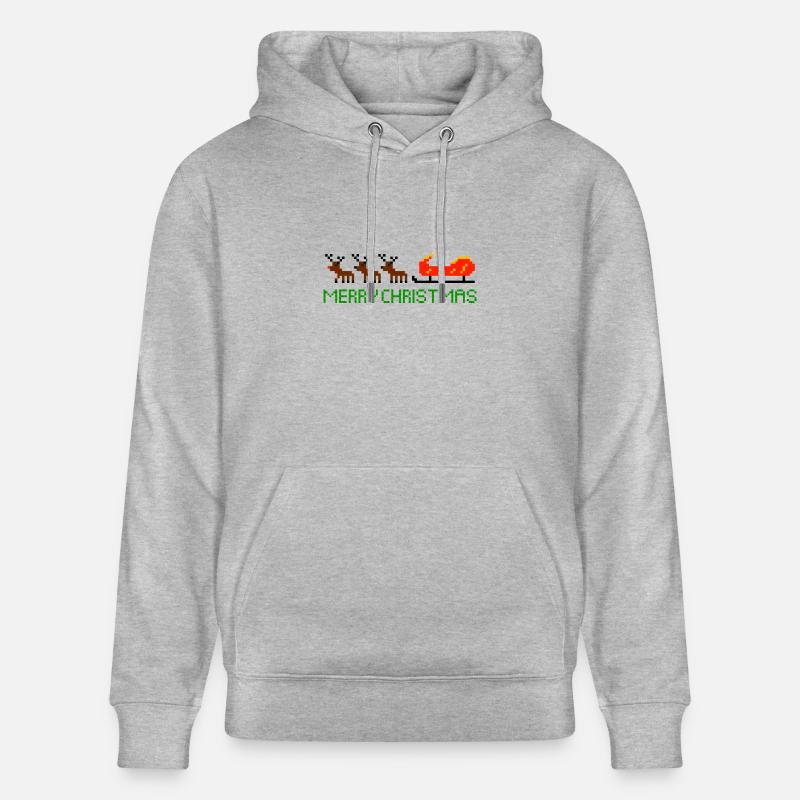 Renne avec un traîneau - Sweat à capuche bio CRUISER Stanley/Stella Unisexe - gris chiné