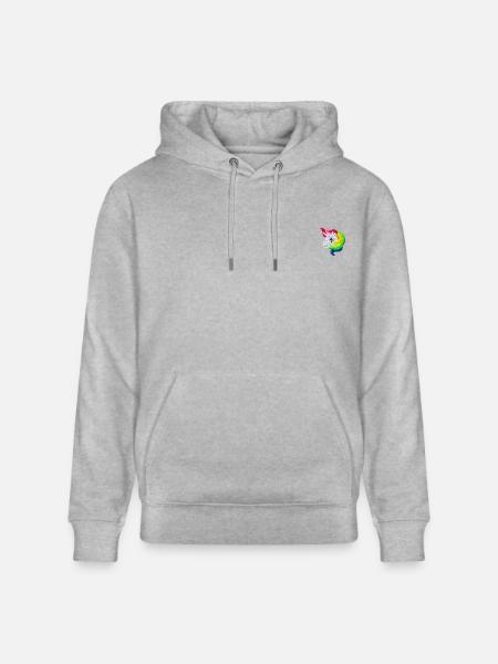 My Little Pony Retro Embroidery - Stanley/Stella CRUISER Unisex Organic Hoodie - heather grey