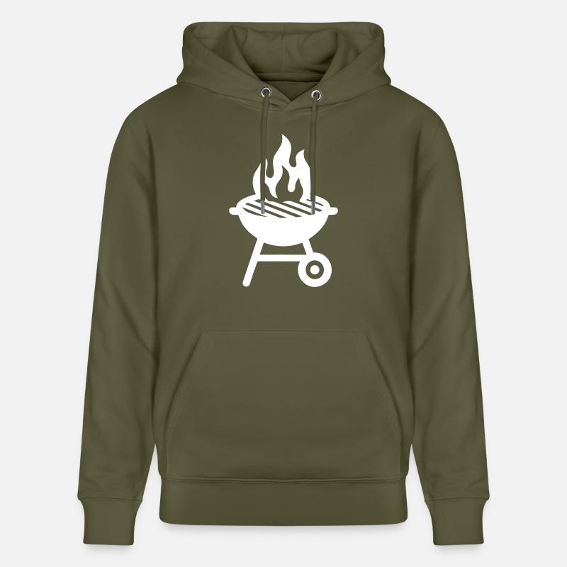 Grill Symbol - Stanley/Stella Unisex Bio-Hoodie CRUISER  - Khaki Grün